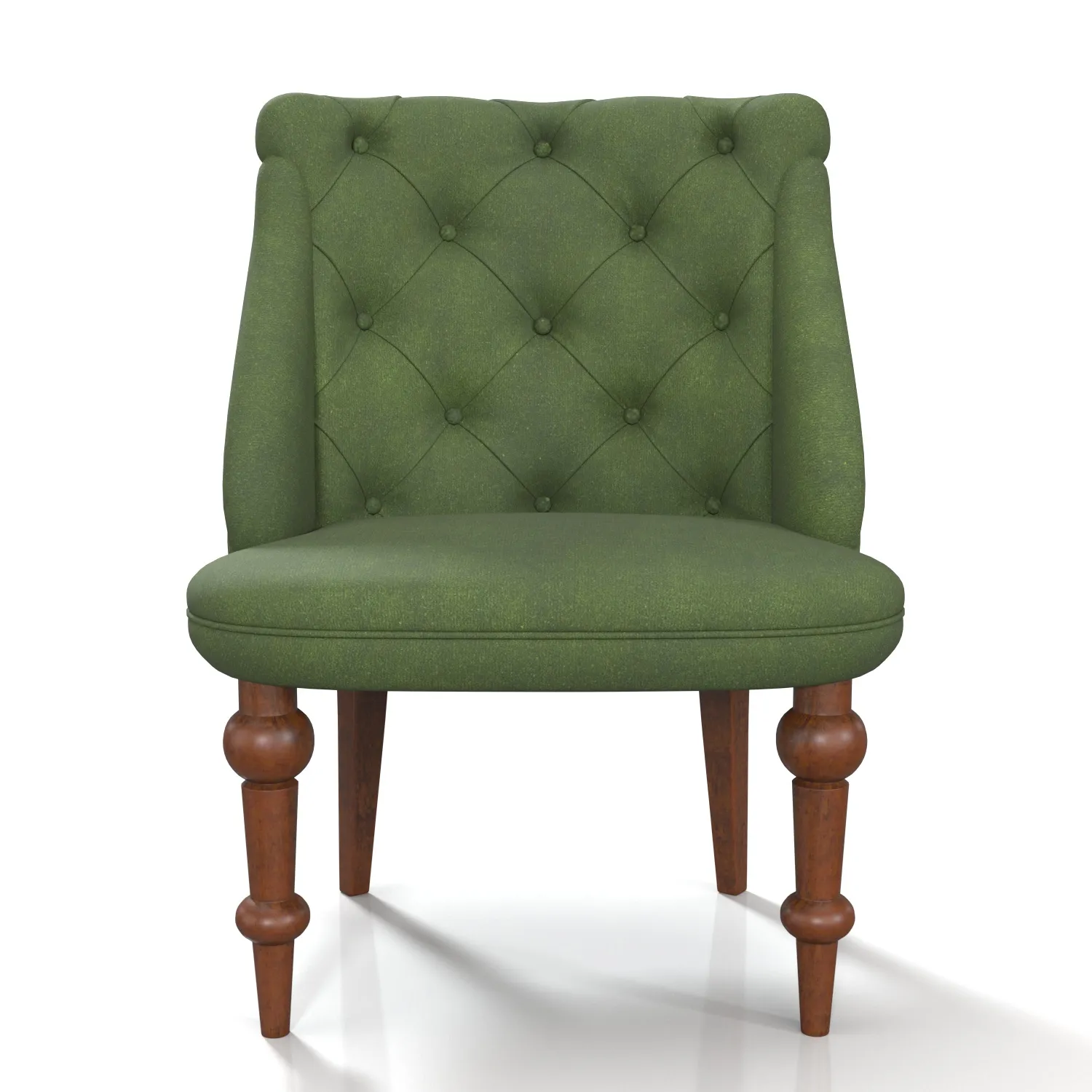 Upholstered Seat With Tufted Back Dining Chair PBR 3D Model_04